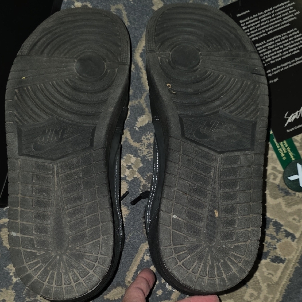 Nike Travis Scott Black Phantom Sneakers Size 14 From Stock X 100% Authentic - Picture 7 of 10